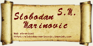 Slobodan Marinović vizit kartica